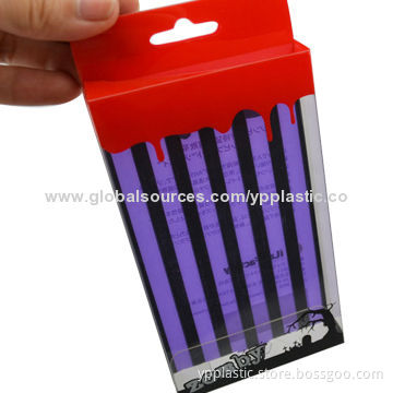Printed Foldable Plastic Packaging Box for Underwear, 0.18-1.0mm Thickness